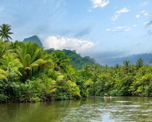Kayaking,The,Fa'aroa,River,Estuary,,Raiatea,,French,Polynesia,,South,Pacific