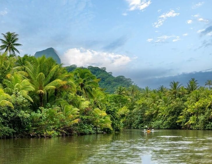 Kayaking,The,Fa'aroa,River,Estuary,,Raiatea,,French,Polynesia,,South,Pacific