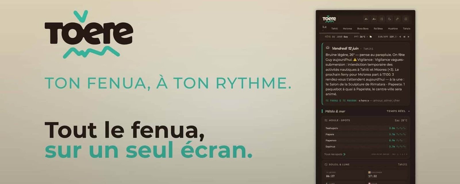 TOʻERE : tout le fenua au même endroit — et Anoe dedans